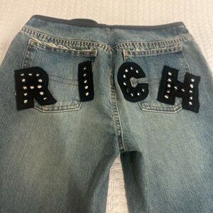 Denin Wide Leg Size 42 with Embellished Backside